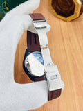 Black Rubber Strap Watch for Men with Date Window