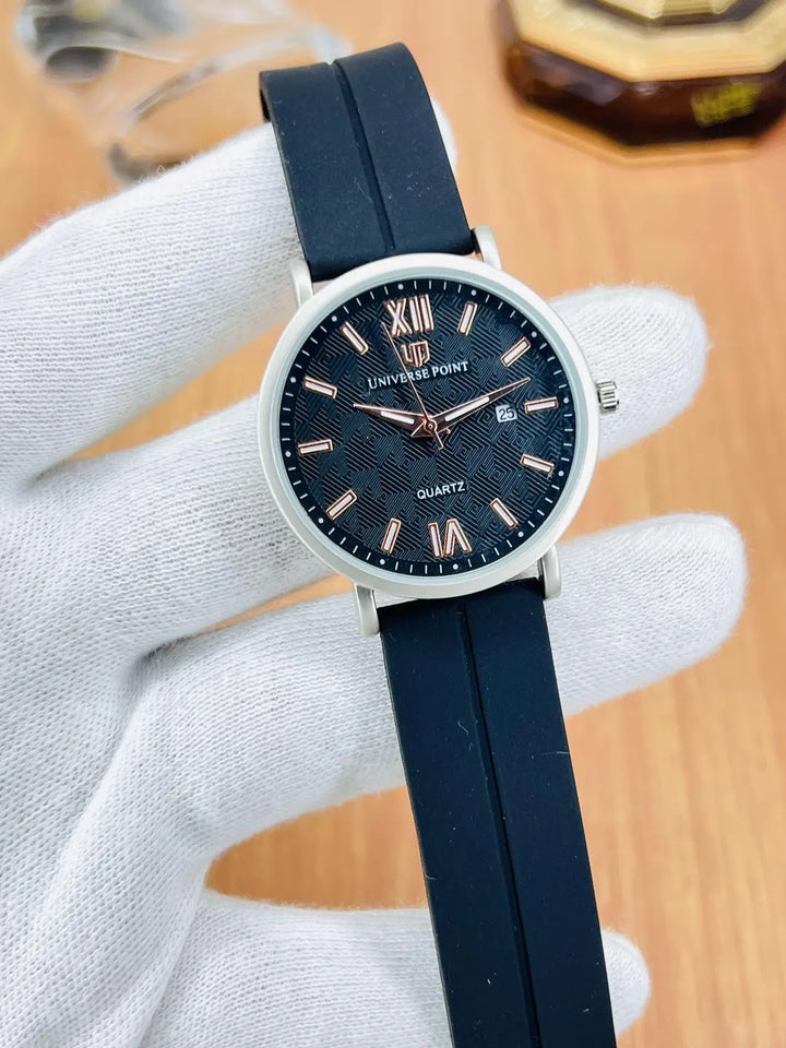 Men's Magnet Strap Watch Black Round Dial Casual Daily Wear