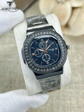 Men Multicolor PU Leather Strap Watch Round Dial Lightweight